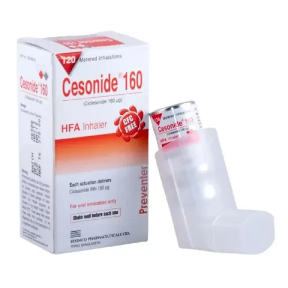 Pack Image: Cesonide 160 mcg Solution for Inhalation (120 metered doses)
