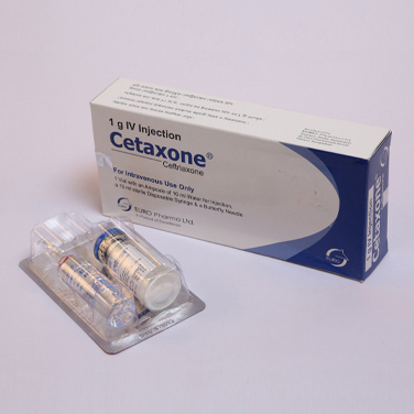 Pack Image: Cetaxone 1 gm Injection (1 gm vial)