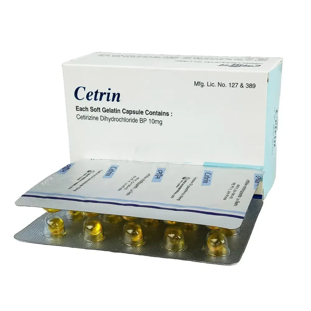 Pack Image: Cetrin 10 mg Capsule (4 x 15)