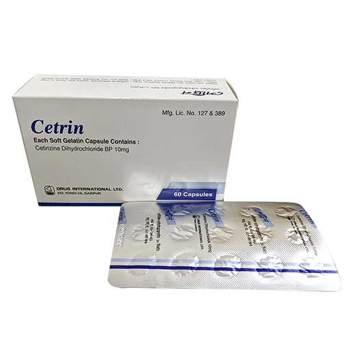 Pack Image: Cetrin 10 mg Capsule (4 x 15)