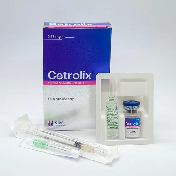 Pack Image: Cetrolix 250 mcg Injection (250 mcg vial)