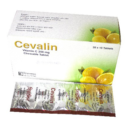 Pack Image: Cevalin 250 mg Chewable Tablet (20 x 10)