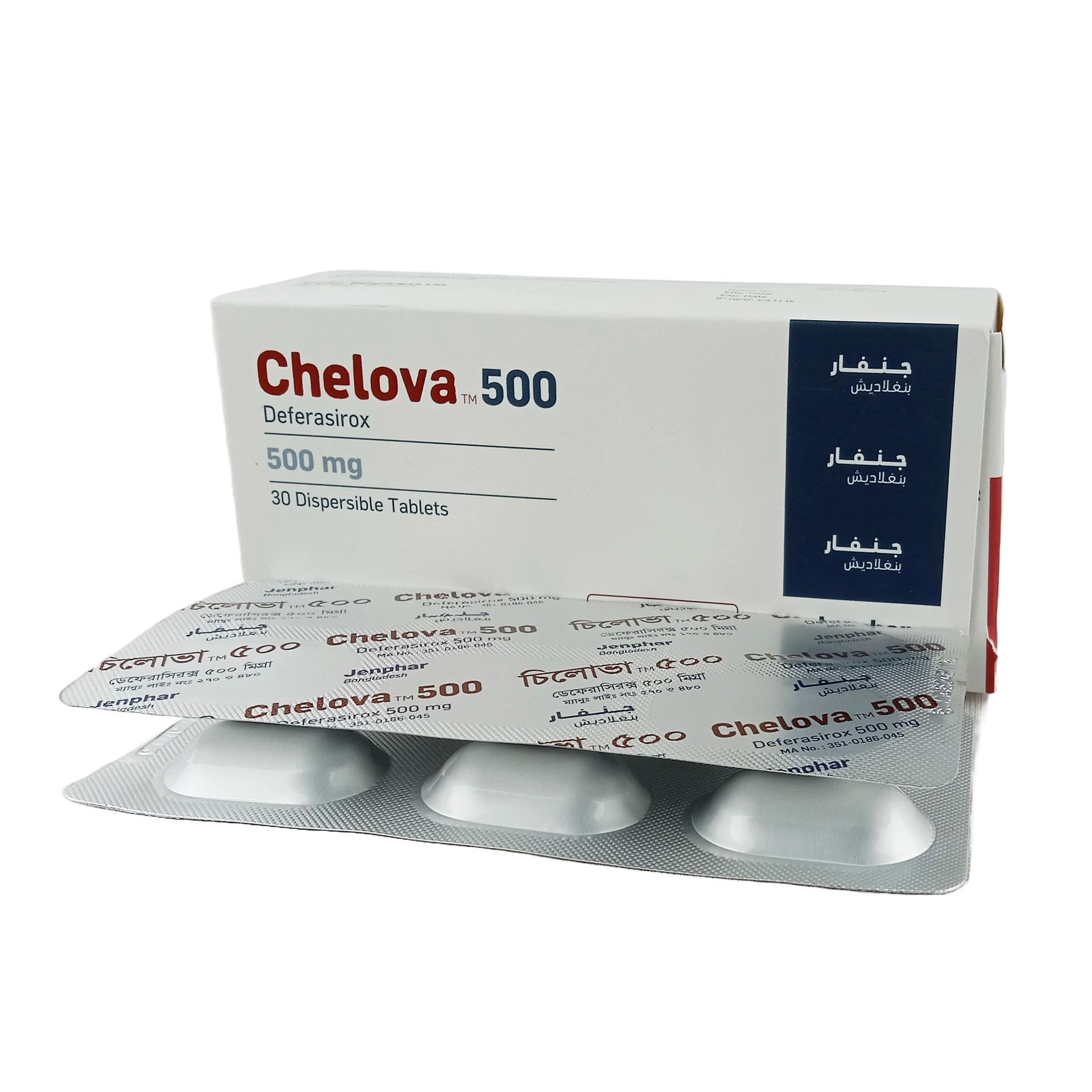 Pack Image: Chelova 500 mg Tablet (5 x 6)