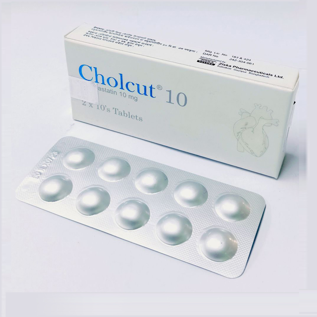 Pack Image: Cholcut 10 mg Tablet (3 x 10)