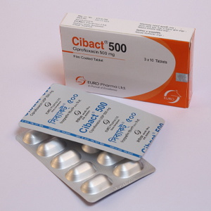 Pack Image: Cibact 500 mg Tablet (3 x 10)
