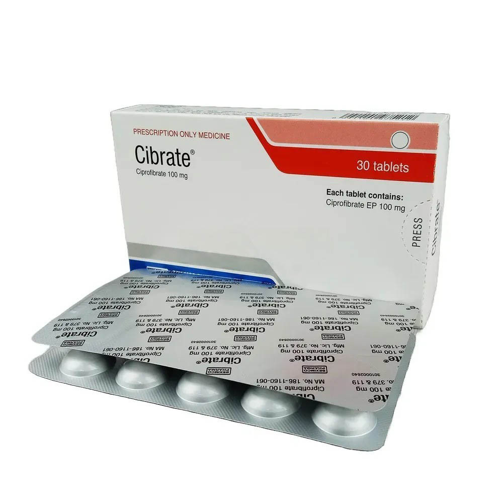 Pack Image: Cibrate 100 mg Tablet (2 x 15)