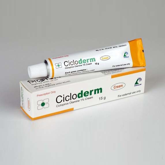 Pack Image: Cicloderm 1% Cream (15 gm tube)