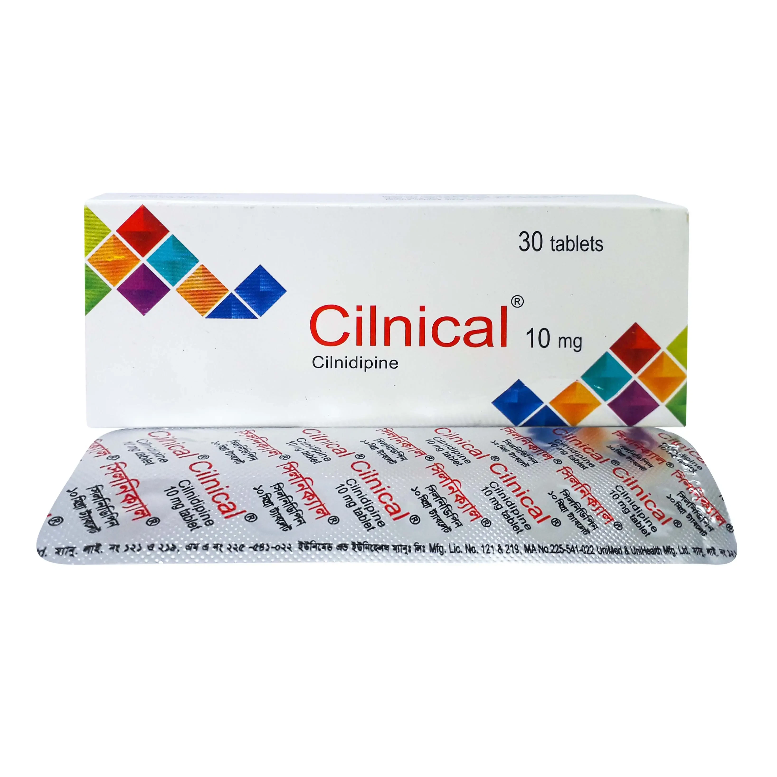 Pack Image: Cilnical 10 mg Tablet (3 x 10)