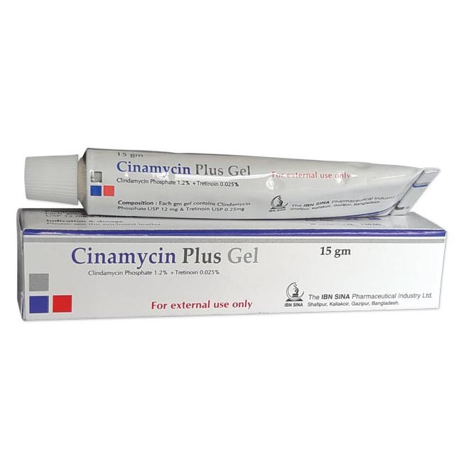 Pack Image: Cinamycin Plus 1.2% 0.025% Topical Gel (15 gm tube)