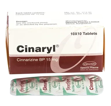 Pack Image: Cinaryl 15 mg Tablet (10 x 10)
