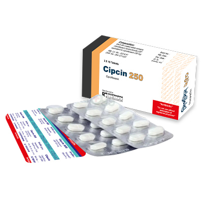 Pack Image: Cipcin 250 mg Tablet (3 x 10)