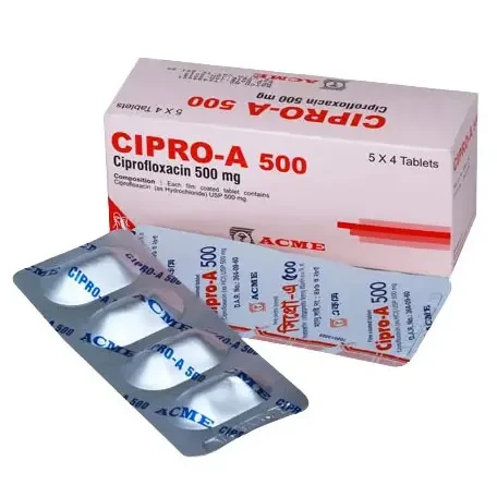 Pack Image: Cipro-A 500 mg Tablet (2 x 10)