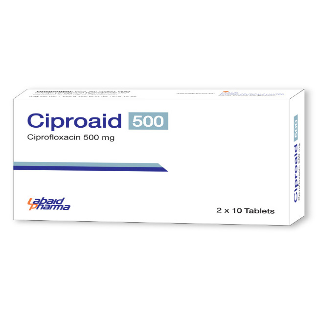 Pack Image: Ciproaid 500 mg Tablet (3 x 10)