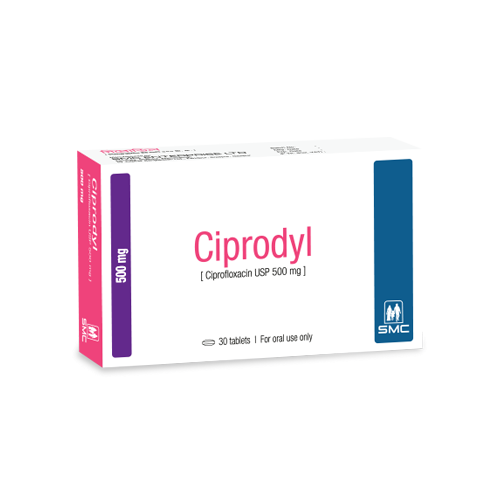Pack Image: Ciprodyl 500 mg Tablet (3 x 10)