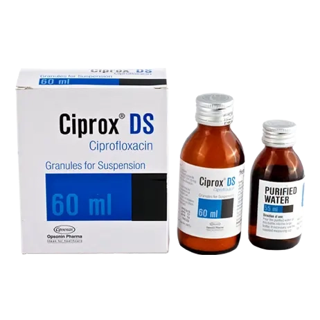 Pack Image: Ciprox DS 250 mg Suspension (60 ml bottle)