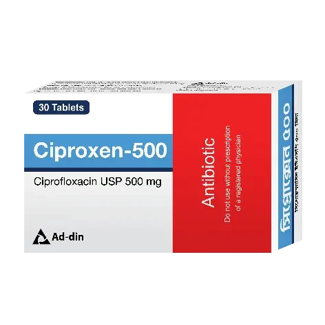 Pack Image: Ciproxen 500 mg Tablet (3 x 10)