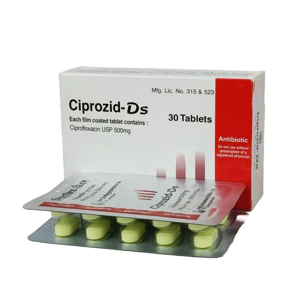 Pack Image: Ciprozid-DS 500 mg Tablet (3 x 10)