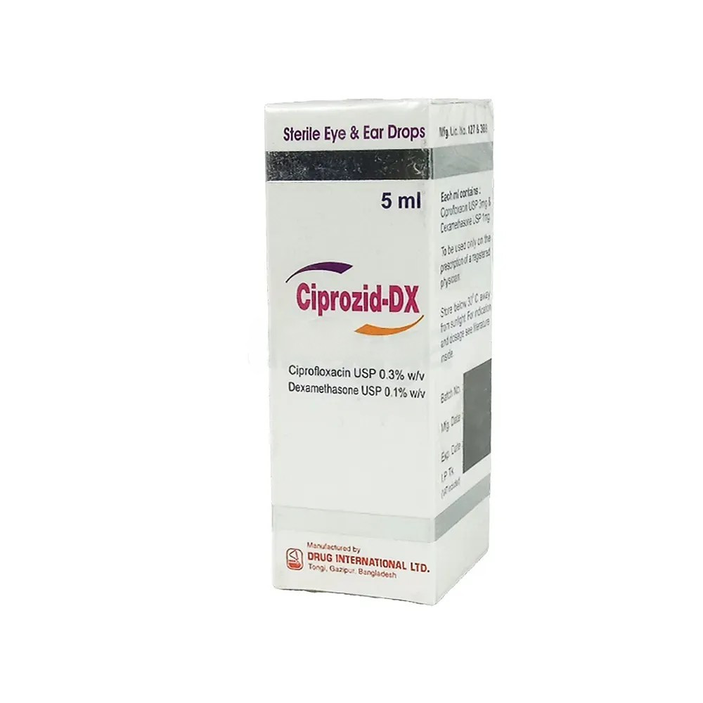 Pack Image: Ciprozid-DX 0.3% 0.1% Eye Drop (5 ml drop)