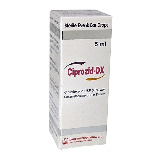 Pack Image: Ciprozid-DX 0.3% 0.1% Eye Drop (5 ml drop)