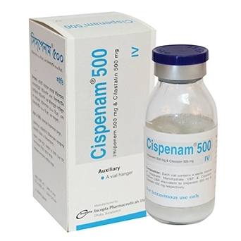 Pack Image: Cispenam (500 mg Injection (1's pack)