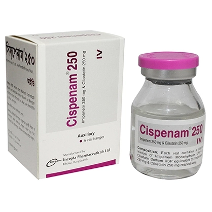 Pack Image: Cispenam (250 mg Injection (1's pack)