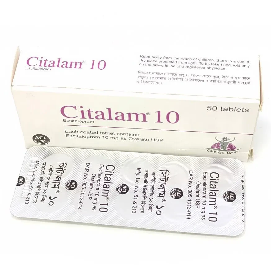 Pack Image: Citalam 10 mg Tablet (5 x 10)