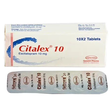 Pack Image: Citalex 10 mg Tablet (2 x 10)