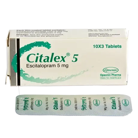 Pack Image: Citalex 5 mg Tablet (3 x 10)