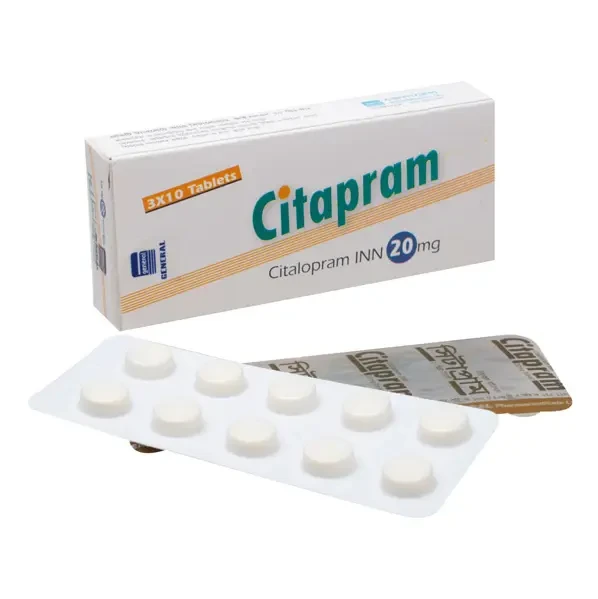 Pack Image: Citapram 20 mg Tablet (3 x 10)