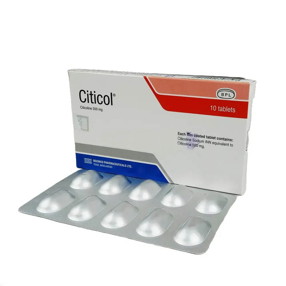 Pack Image: Citicol 500 mg Tablet (1 x 10)