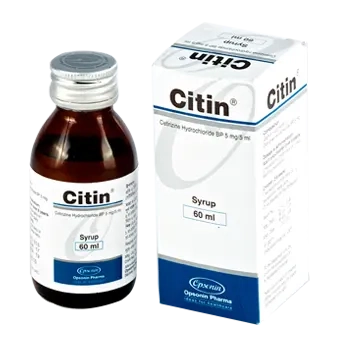 Pack Image: Citin 5 mg Syrup (60 ml bottle)