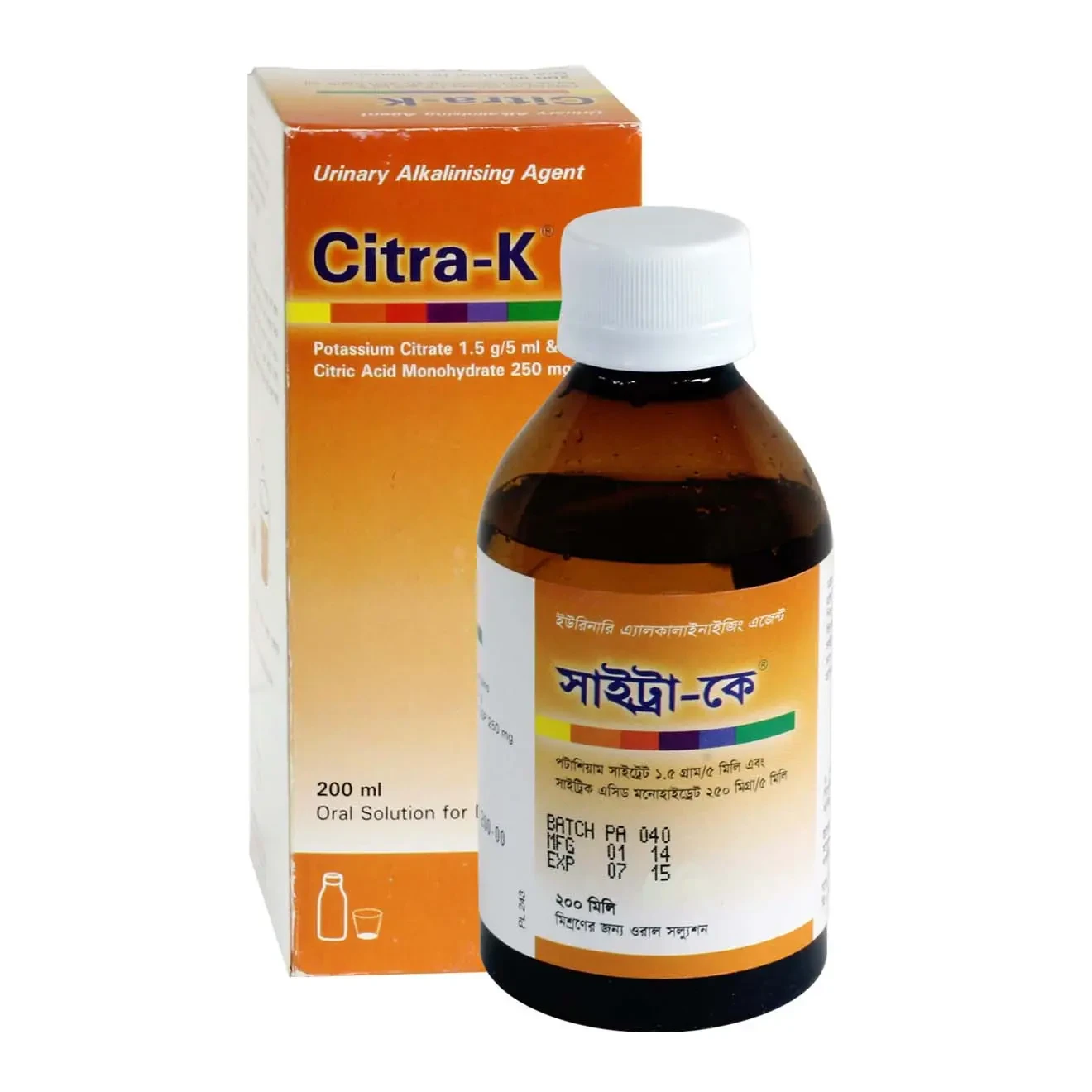 Pack Image: Citra-K (1500 mg Oral Solution (200 ml bottle)