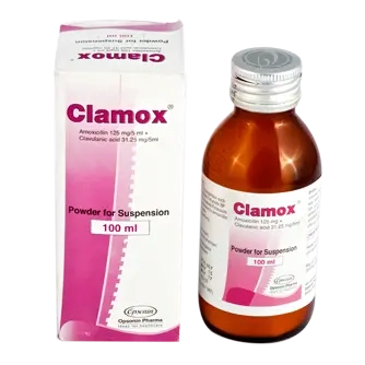 Pack Image: Clamox (125 mg Suspension (100 ml bottle)