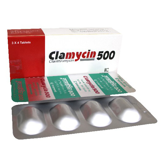 Pack Image: Clamycin 500 mg Tablet (3 x 4)