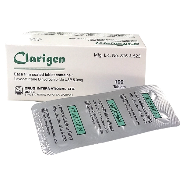 Pack Image: Clarigen 5 mg Tablet (10 x 10)