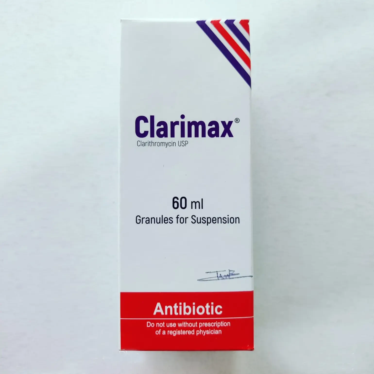 Pack Image: Clarimax 125 mg Suspension (60 ml bottle)