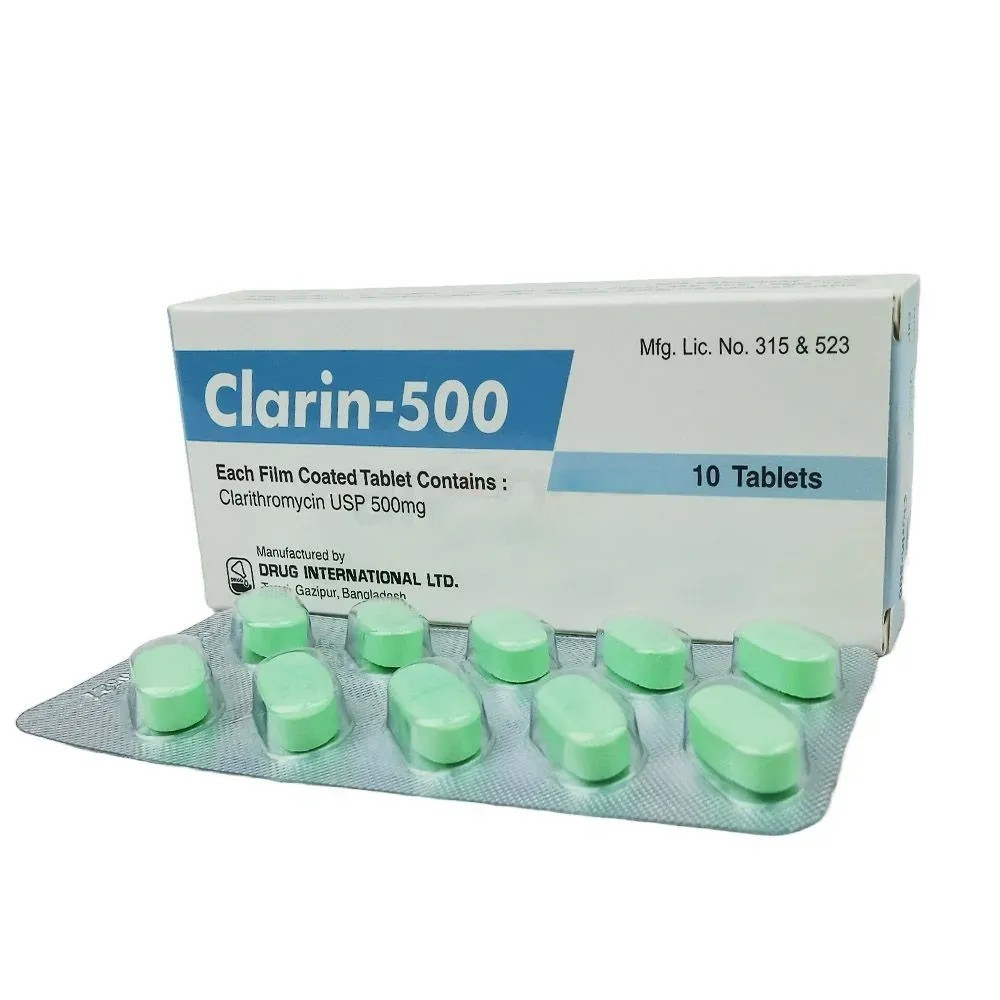 Pack Image: Clarin 500 mg Tablet (1 x 10)