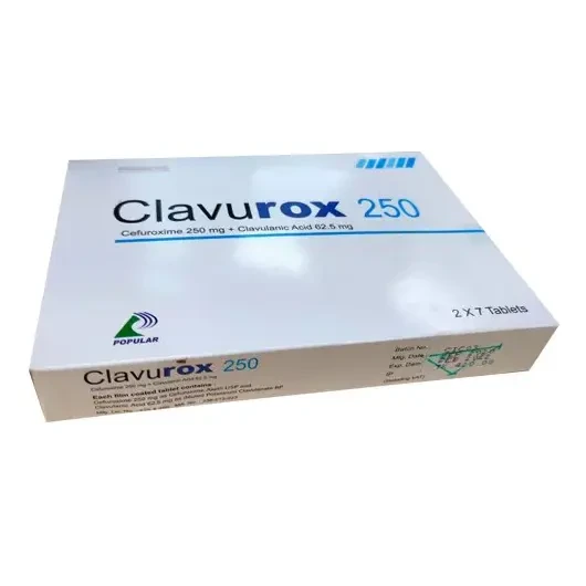Pack Image: Clavurox 250 mg Tablet (2 x 7)