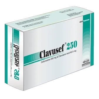 Pack Image: Clavusef 250 mg Tablet (4 x 4)