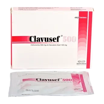 Pack Image: Clavusef 500 mg Tablet (3 x 4)