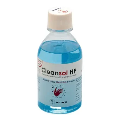 Pack Image: Cleansol HP 75% 0.125% Hand Rub (50 ml bottle)