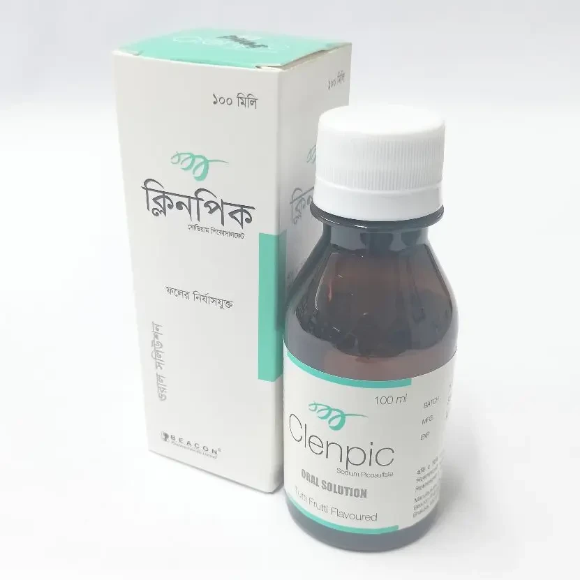 Pack Image: Clenpic 5 mg Oral Solution (100 ml bottle)