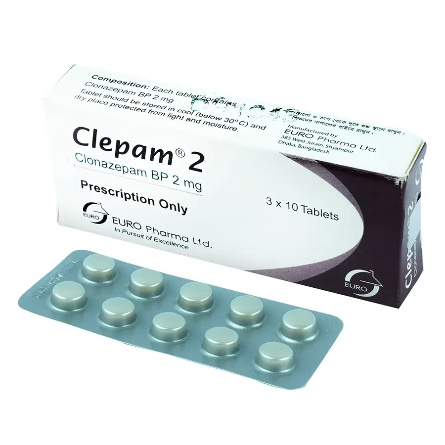 Pack Image: Clepam 2 mg Tablet (3 x 10)