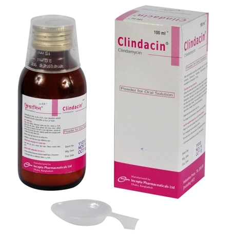 Pack Image: Clindacin 75 mg Suspension (100 ml bottle)