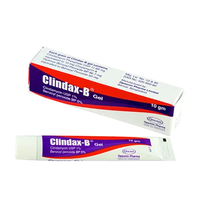 Pack Image: Clindax-B 1% 5% Topical Gel (20 gm tube)