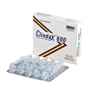 Pack Image: Clindax 600 mg Injection (4 ml ampoule)