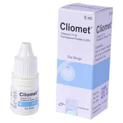 Pack Image: Cliomet 1% 0.02% Ear Drop (5 ml drop)