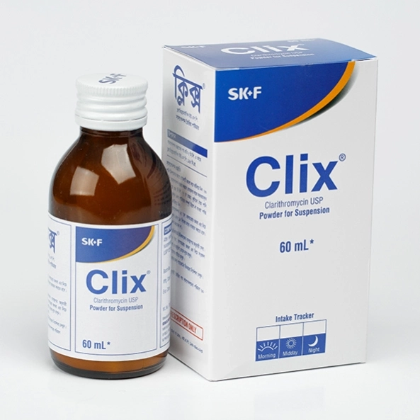 Pack Image: Clix 125 mg Suspension (60 ml bottle)