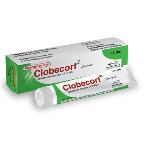 Pack Image: Clobecort 0.05% Ointment (25 gm tube)