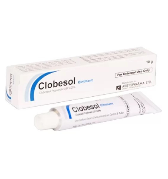 Pack Image: Clobesol 0.05% Ointment (10 gm tube)